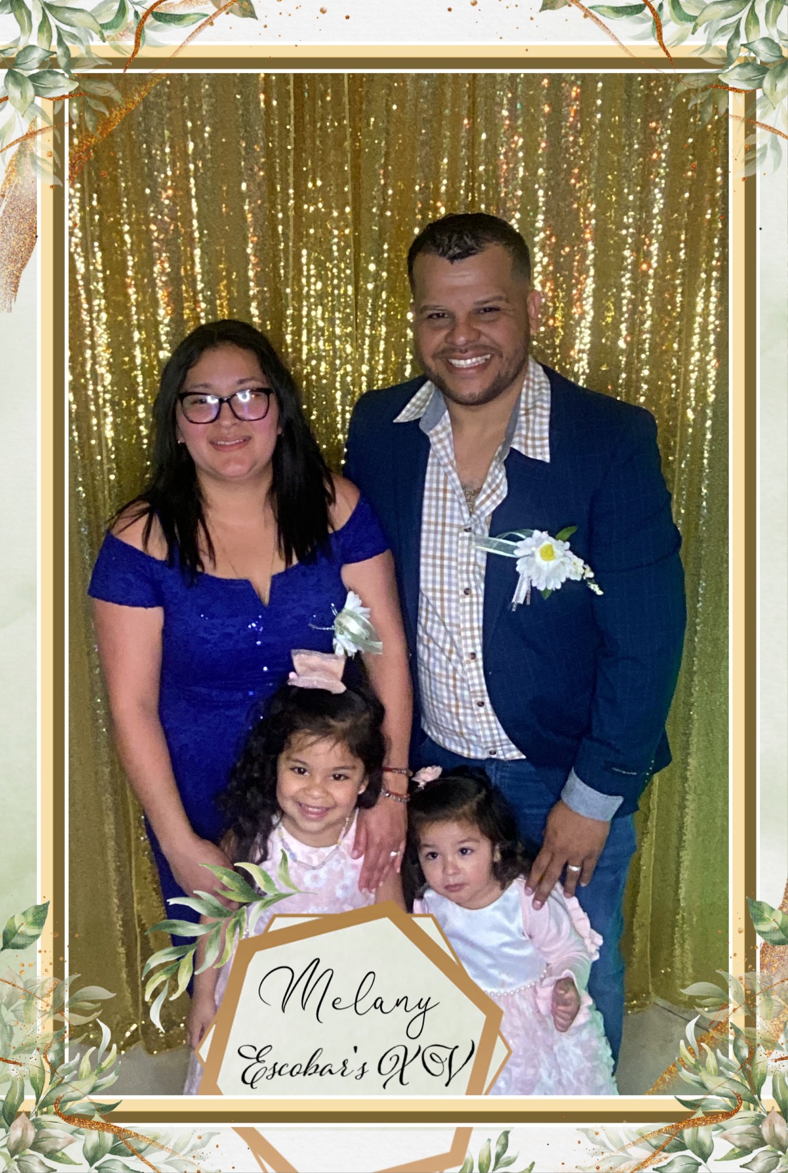 Birthday party photo booth with fun filters